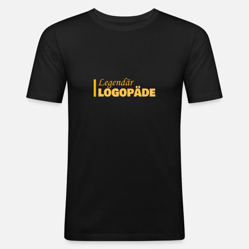 Beruf Logopäde - Männer Slim Fit T-Shirt - Schwarz
