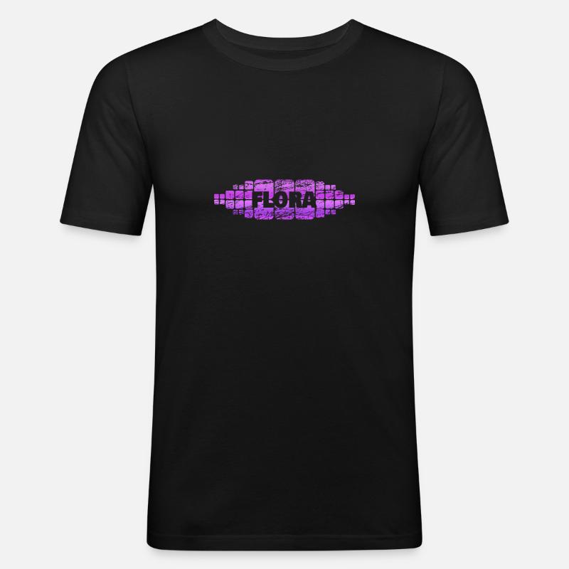 Mutter Mama Mutti Flora - Männer Slim Fit T-Shirt - Schwarz