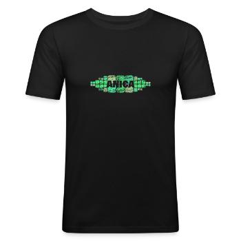 Mutter für Anica Mutti Mama - Männer Slim Fit T-Shirt - Schwarz - Vorne - Nik (191cm)