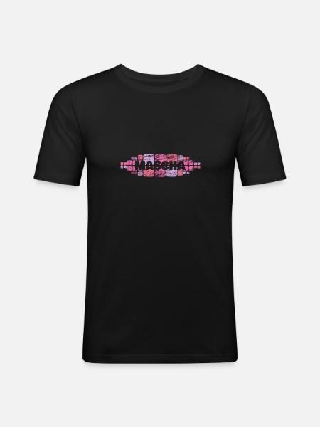 Maman Masha - T-shirt près du corps Homme - noir