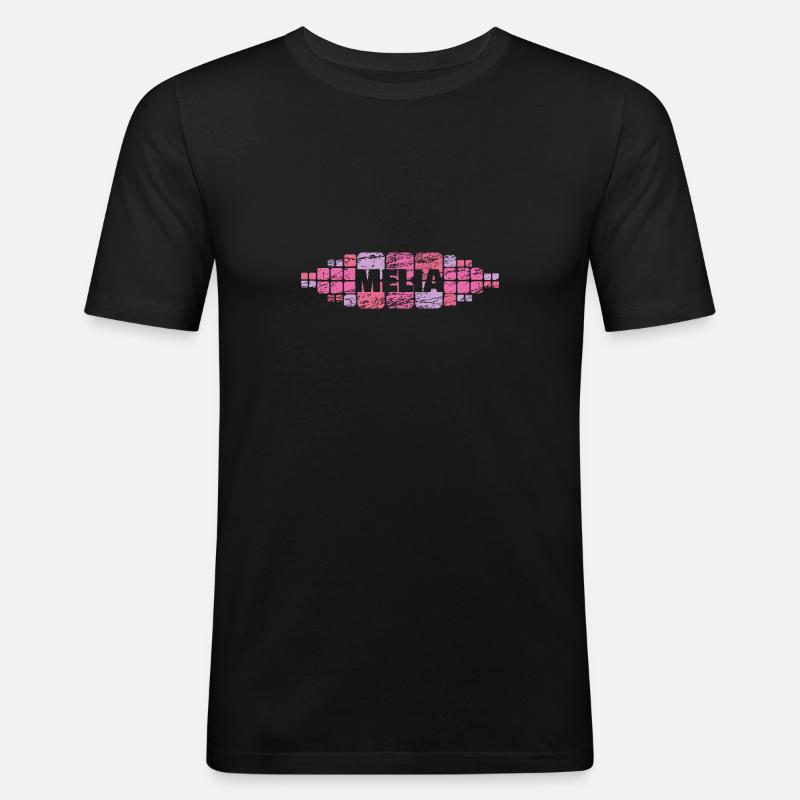 Mutti Melia - Männer Slim Fit T-Shirt - Schwarz