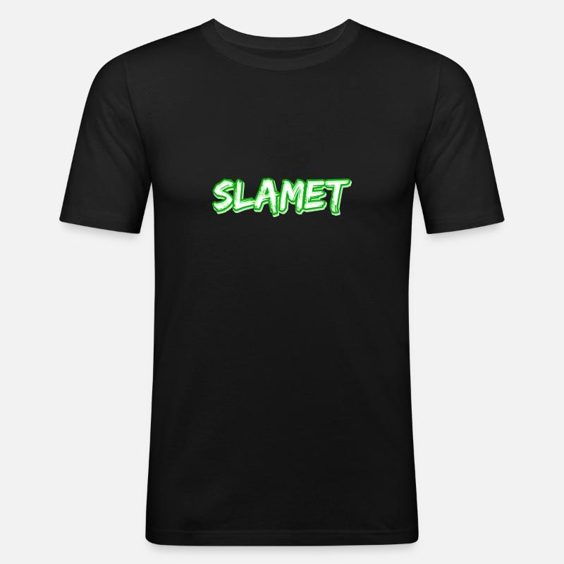 Slamet - Männer Slim Fit T-Shirt - Schwarz