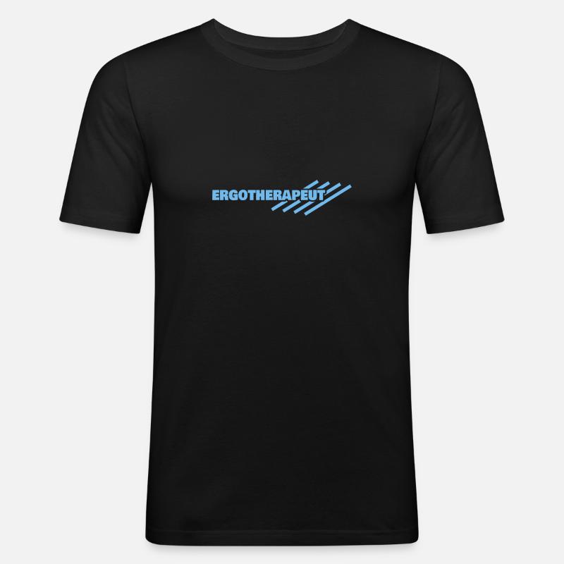 Arbeitsplatz Ergotherapeut - Männer Slim Fit T-Shirt - Schwarz