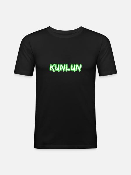 Kunlun - Männer Slim Fit T-Shirt - Schwarz