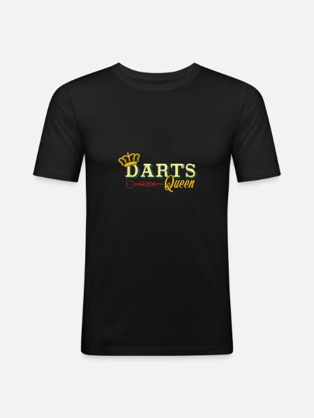 Darts queen darts player - Men's Slim Fit T-Shirt - black