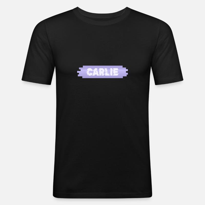 Carlie als Mutter - Männer Slim Fit T-Shirt - Schwarz