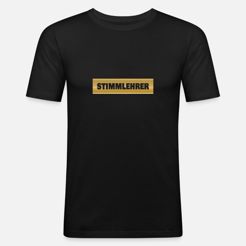 Beruf Stimmlehrer - Männer Slim Fit T-Shirt - Schwarz