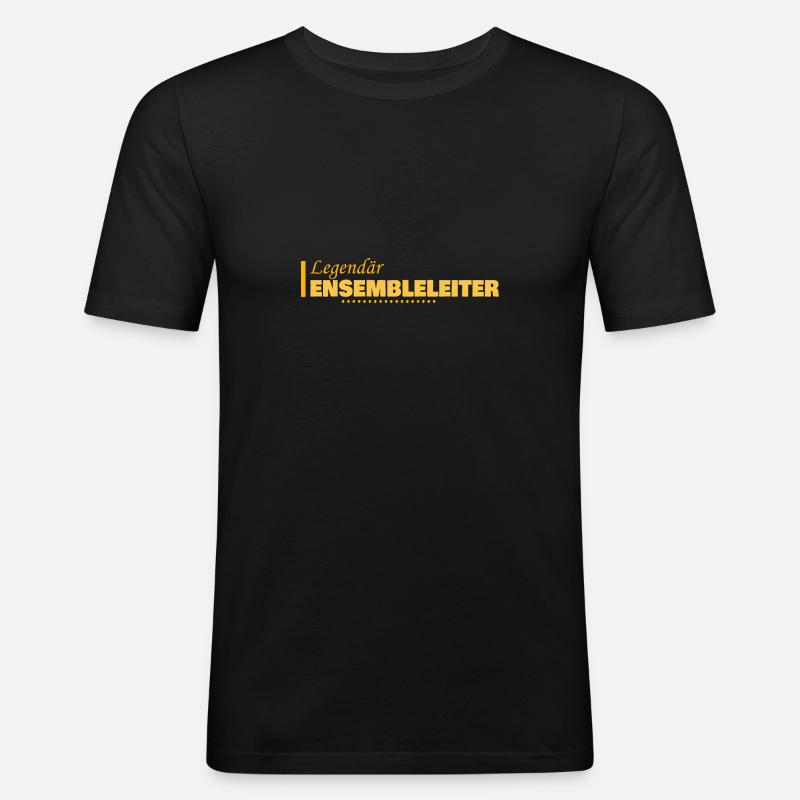 Beruf Ensembleleiter - Männer Slim Fit T-Shirt - Schwarz