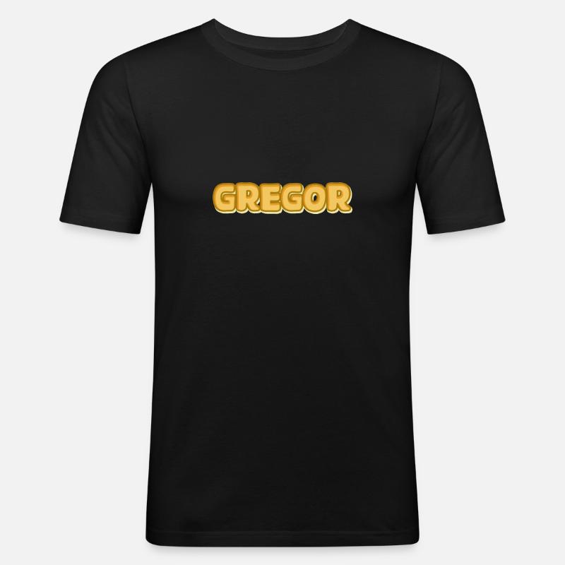 Gift for Gregor - Men's Slim Fit T-Shirt - black