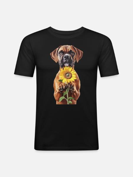 Boxer - Männer Slim Fit T-Shirt - Schwarz