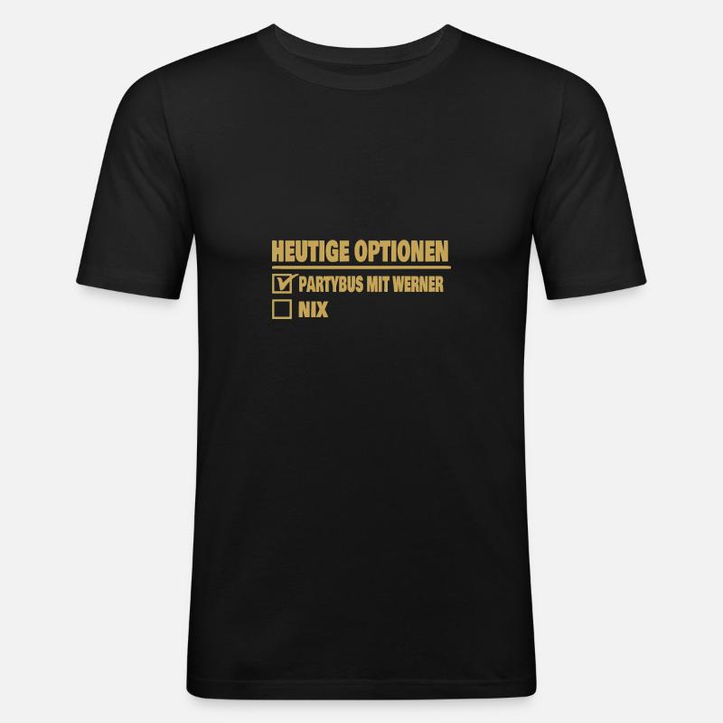 Werner - Männer Slim Fit T-Shirt - Schwarz
