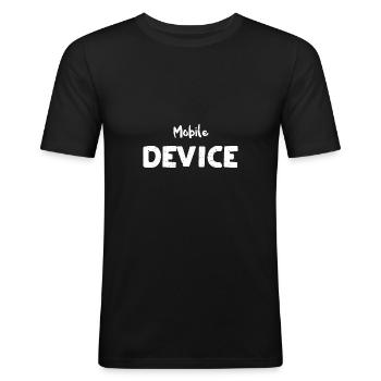 Mobile Device - Bicycle - Men's Slim Fit T-Shirt - black - Front - Nik (191cm)