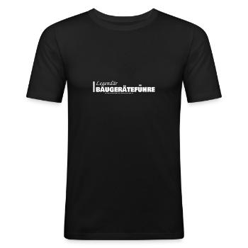Geschenk für Baugeräteführer - Männer Slim Fit T-Shirt - Schwarz - Vorne - Nik (191cm)