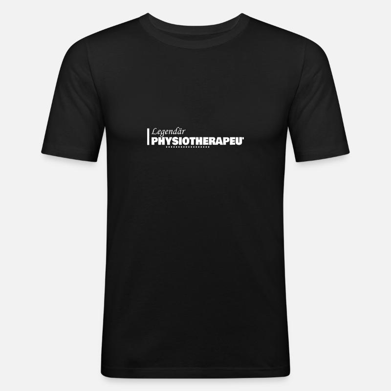 Beruf Physiotherapeut - Männer Slim Fit T-Shirt - Schwarz