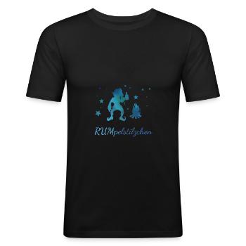 Rumpelstilzchen Geschenk Märchen Alkohol - Männer Slim Fit T-Shirt - Schwarz - Vorne - Nik (191cm)