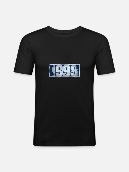 1998 - T-shirt près du corps Homme - noir