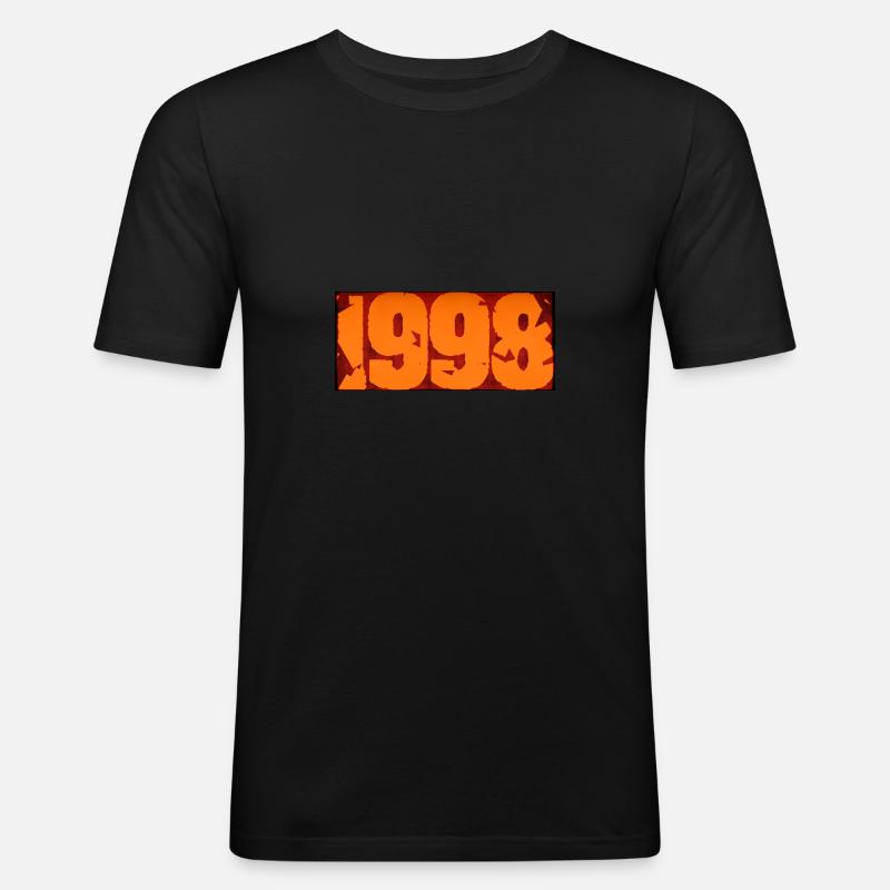 1998 - Männer Slim Fit T-Shirt - Schwarz