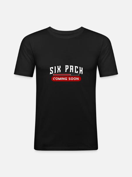 Six Pack Coming Soon 21 - Men's Slim Fit T-Shirt - black