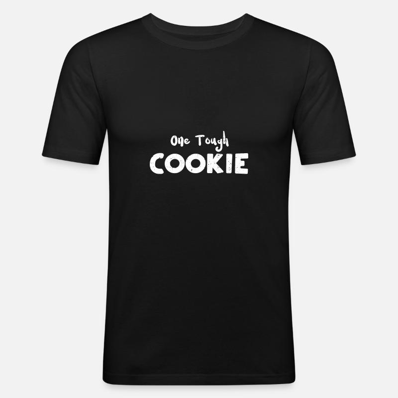 One Tough Cookie - Cookie - Männer Slim Fit T-Shirt - Schwarz