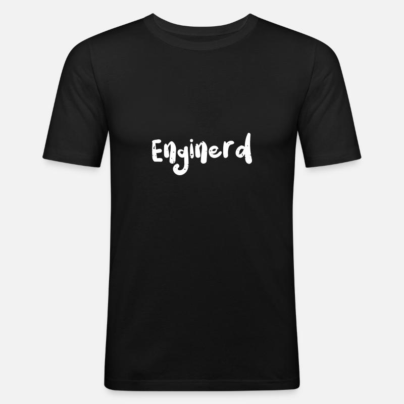 Enginerd - Engineer - Männer Slim Fit T-Shirt - Schwarz