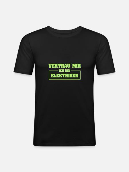 Gift for Electrician - Men's Slim Fit T-Shirt - black