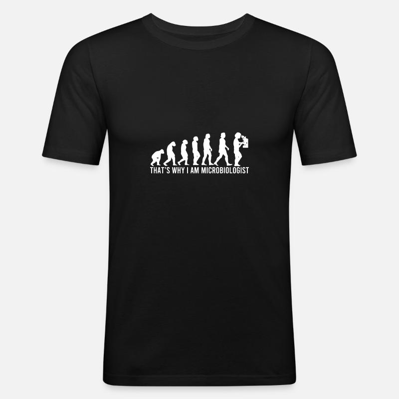 Microbiologist Evolution - Men's Slim Fit T-Shirt - black