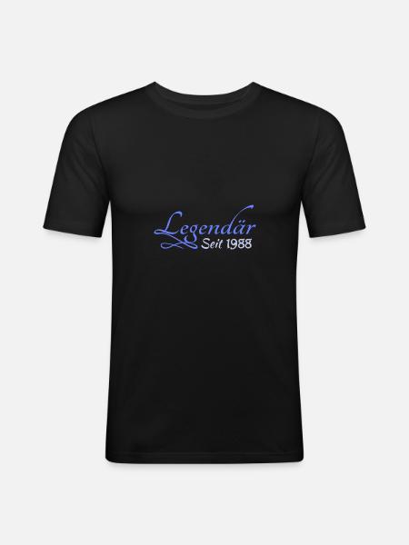 1988 - Men's Slim Fit T-Shirt - black