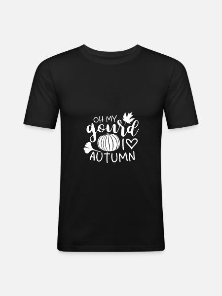 oh my gourd - Men's Slim Fit T-Shirt - black