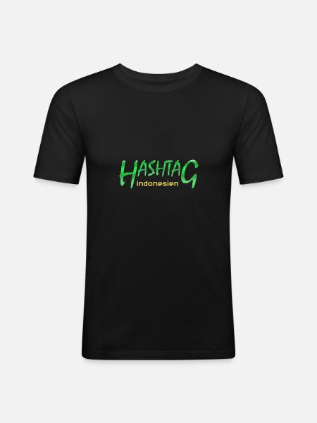 Indonesia - Men's Slim Fit T-Shirt - black