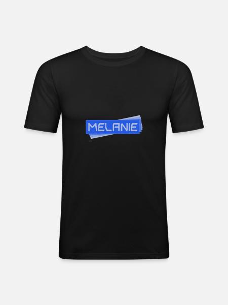 Melanie als MELANIE - Männer Slim Fit T-Shirt - Schwarz