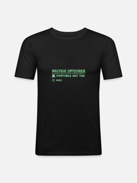 tim - Männer Slim Fit T-Shirt - Schwarz