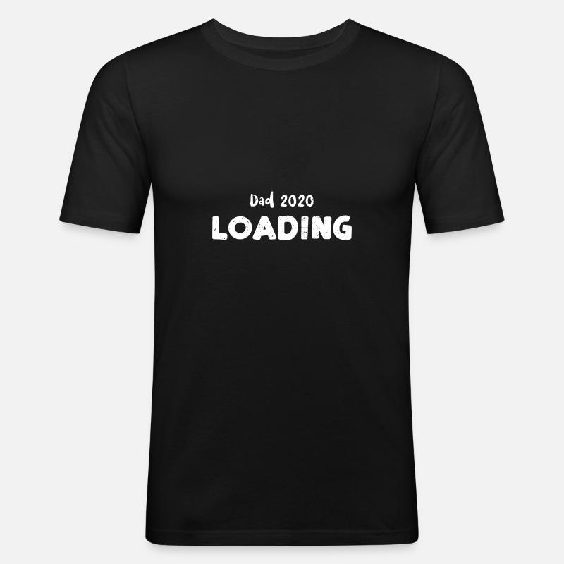 Dad 2020 Loading - Dad - Männer Slim Fit T-Shirt - Schwarz