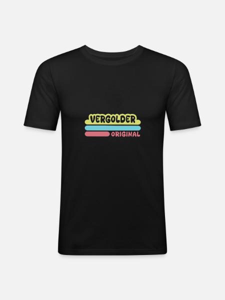 First name Vergilder - Men's Slim Fit T-Shirt - black