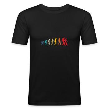 Salsa evolution retro salsa dancer gift - Men's Slim Fit T-Shirt - black - Front - Nik (191cm)