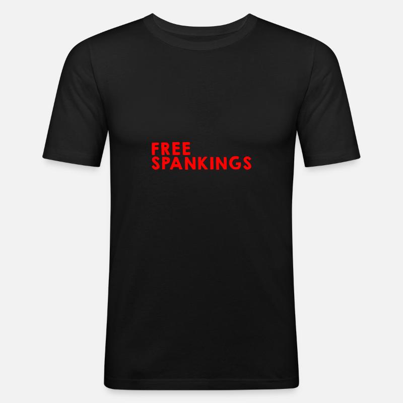 Free Spankings 4 - Männer Slim Fit T-Shirt - Schwarz