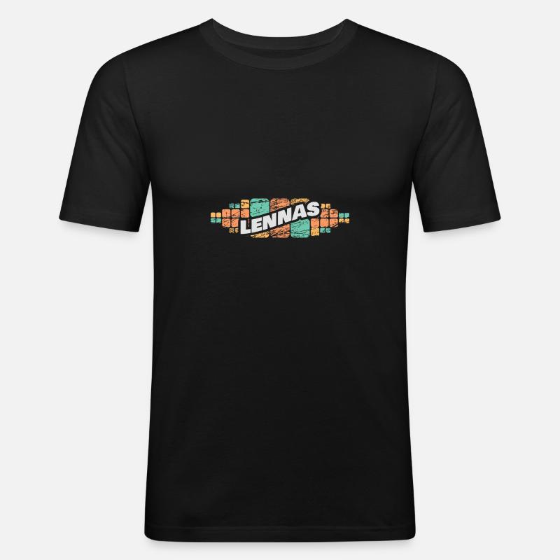 Lennas Lennas - Männer Slim Fit T-Shirt - Schwarz
