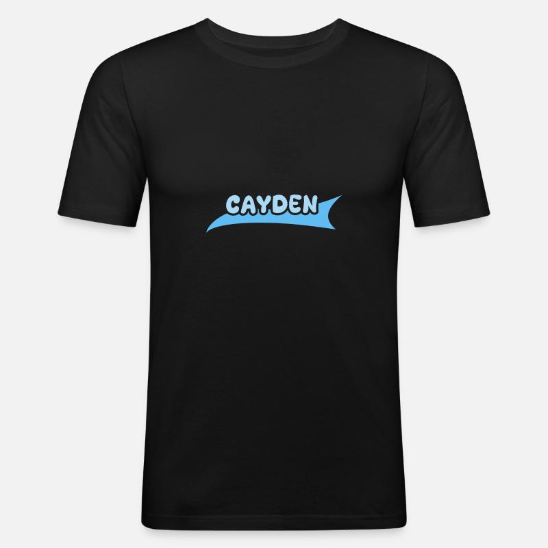 Cayden as a given name - Men's Slim Fit T-Shirt - black