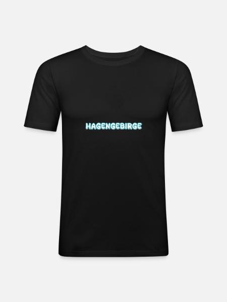Trekking Hagen Mountains - Men's Slim Fit T-Shirt - black
