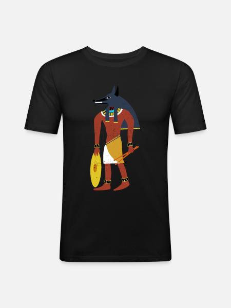 Drummer - Egyptian drummer - Men's Slim Fit T-Shirt - black
