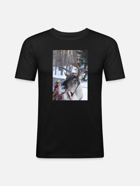 Reindeer - Men's Slim Fit T-Shirt - black