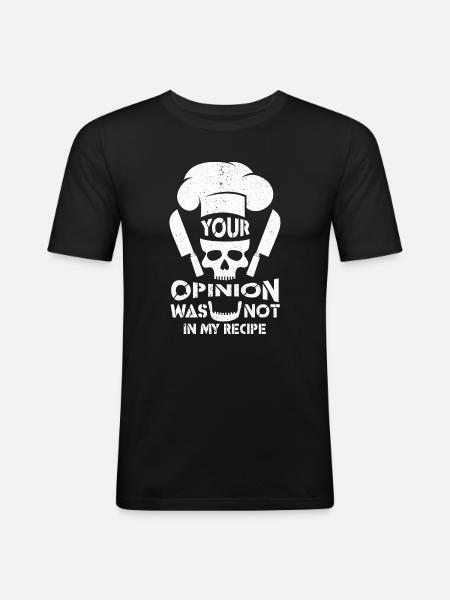 Cook -starred chef Gastro Restaurant - Men's Slim Fit T-Shirt - black