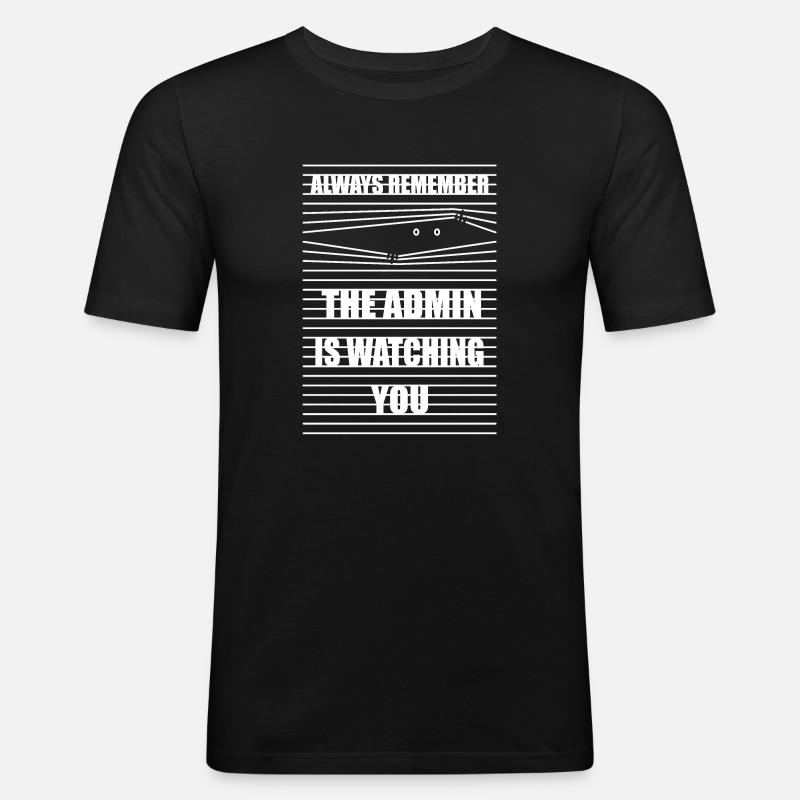 Administrator Admin IT EDV Computer PC Netzwerk - Männer Slim Fit T-Shirt - Schwarz