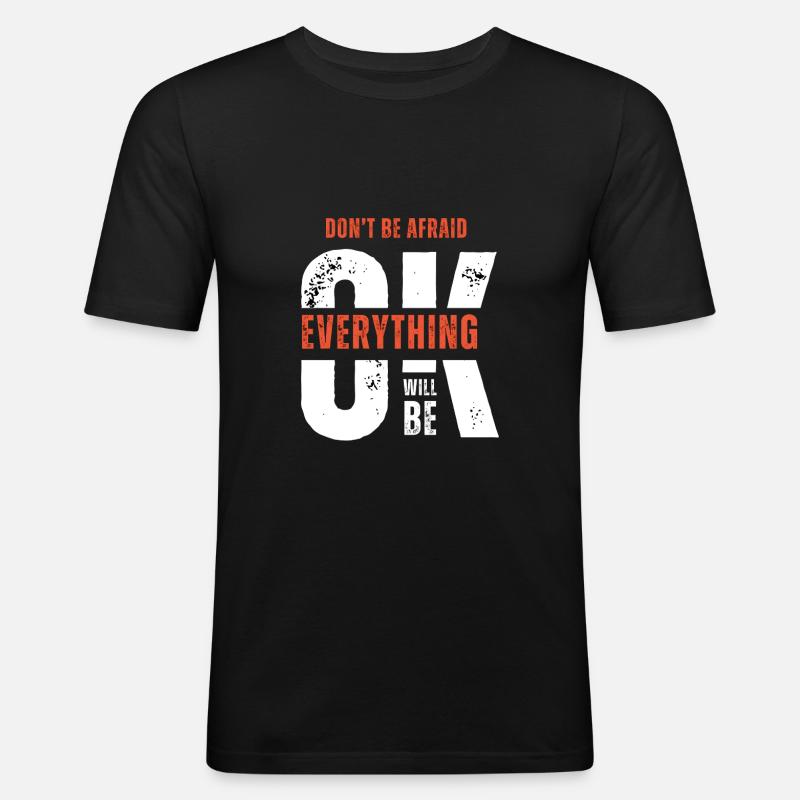 Bleiben Sie stark - Männer Slim Fit T-Shirt - Schwarz