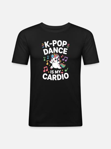 K-Pop Dance Funny Korea - Men's Slim Fit T-Shirt - black