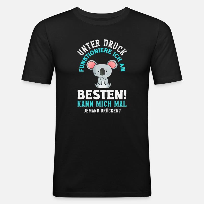 I function best under pressure - Men's Slim Fit T-Shirt - black