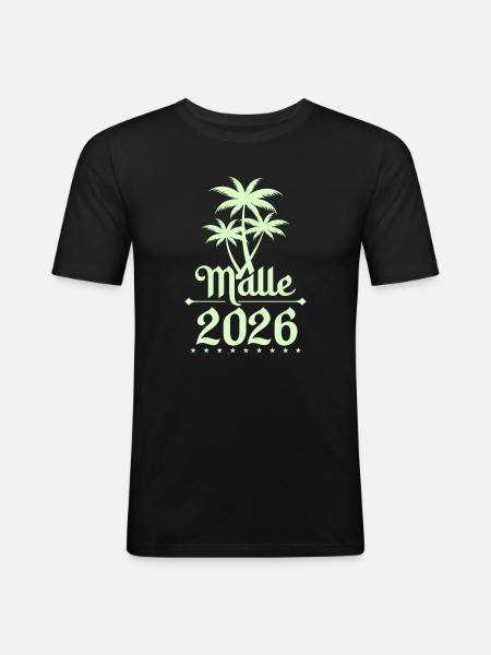 Malle Palmen 2026 - Men's Slim Fit T-Shirt - black