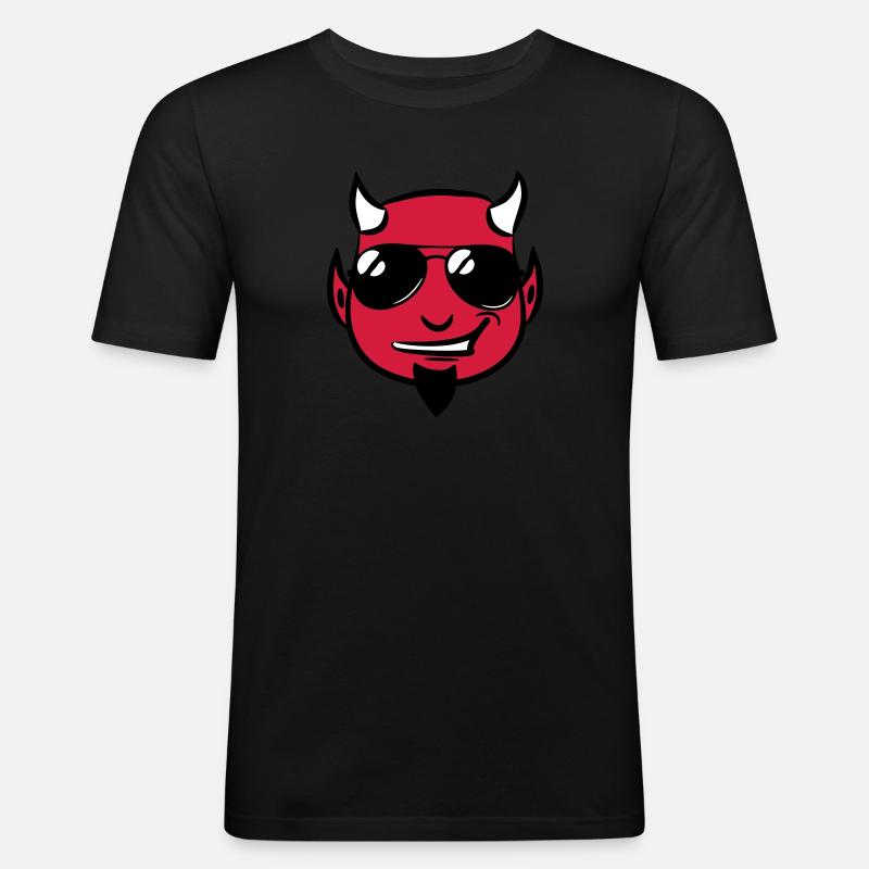 Devil deceitful goatee sunglasses - Men's Slim Fit T-Shirt - black