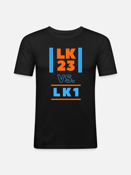 LK23 vs. LK1 - Men's Slim Fit T-Shirt - black