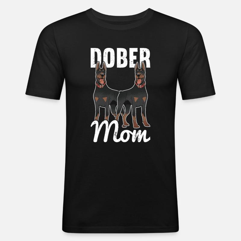 Dobermann Hund Dobermann - Männer Slim Fit T-Shirt - Schwarz