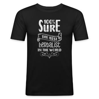 Medicinal herbs nature naturopath doctor - Men's Slim Fit T-Shirt - black - Front - Nik (191cm)